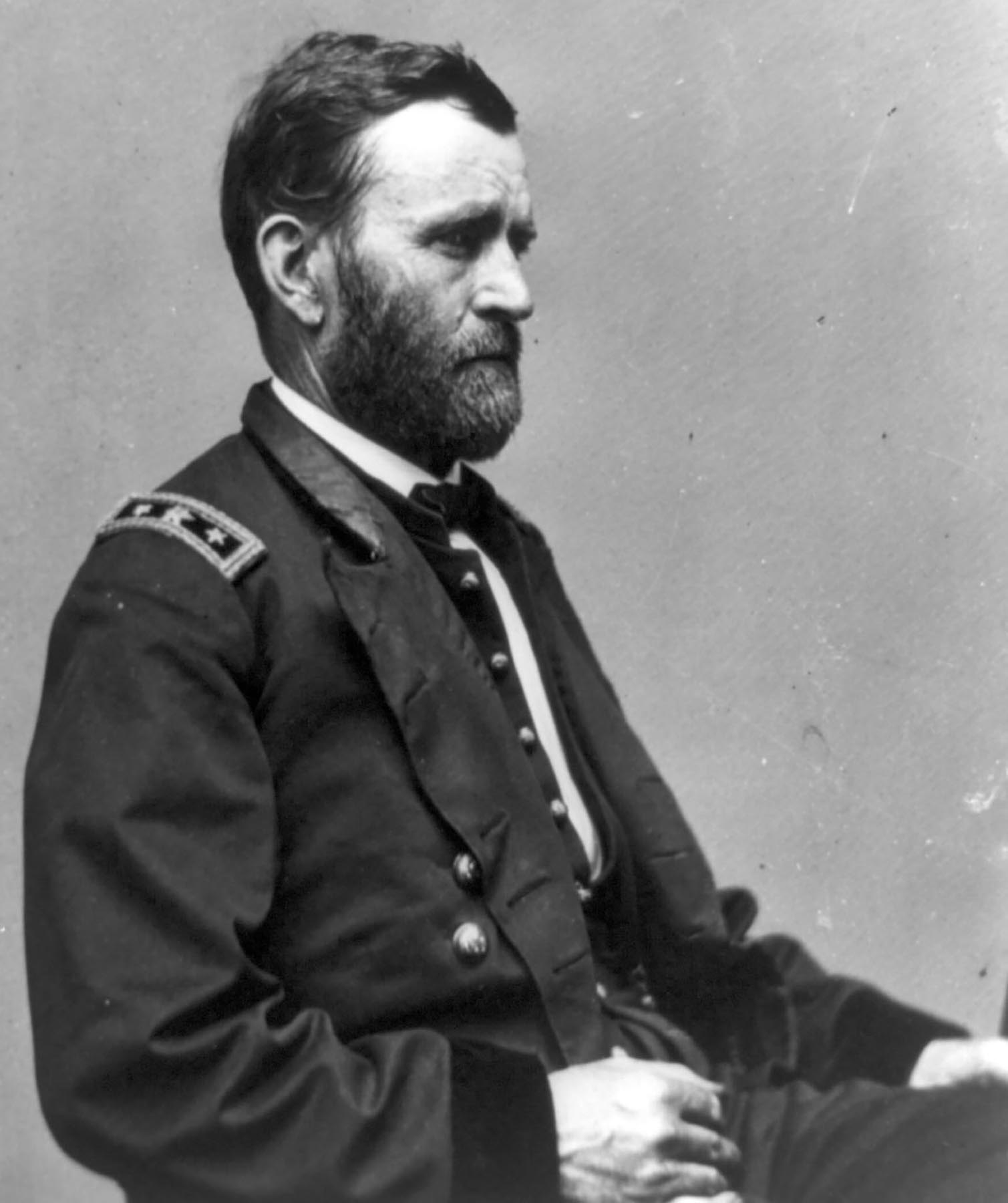 President Ulysses S. Grant, half-length portrait, seated, facing right