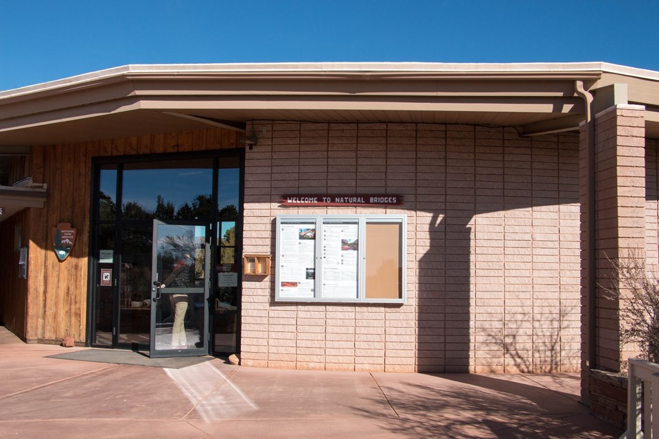 entrance of park visitor center