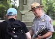 Park Ranger Assisting Visitor