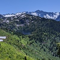 A small mountain lake