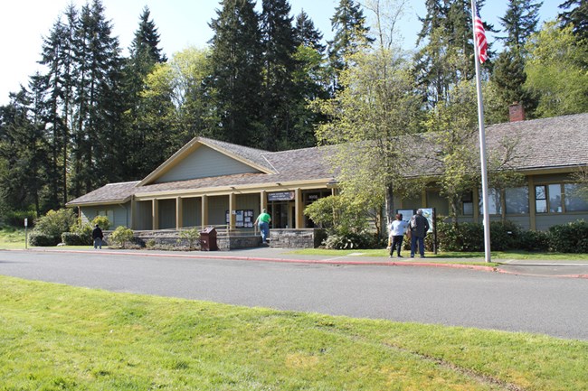 Entrance to the Olympic National Park Visitor Center in Port Angeles.