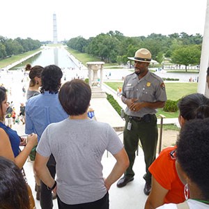 Mosaics in Science interns at the National Mall, Washington DC.