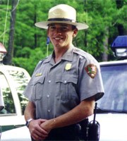 Ranger Eggle on duty in Sleeping Bear Dunes, Michigan