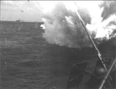 warplane crashing in ocean