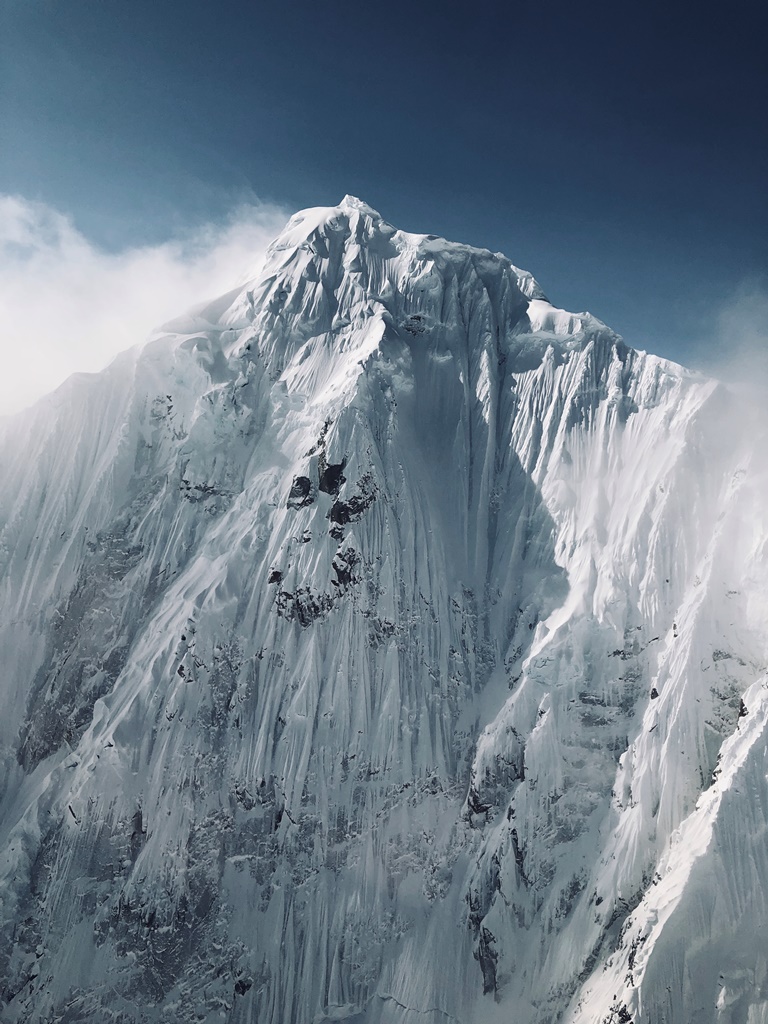 The dramatic North Face of Mt. Huntington