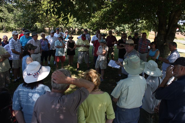 Ranger leading a tour.