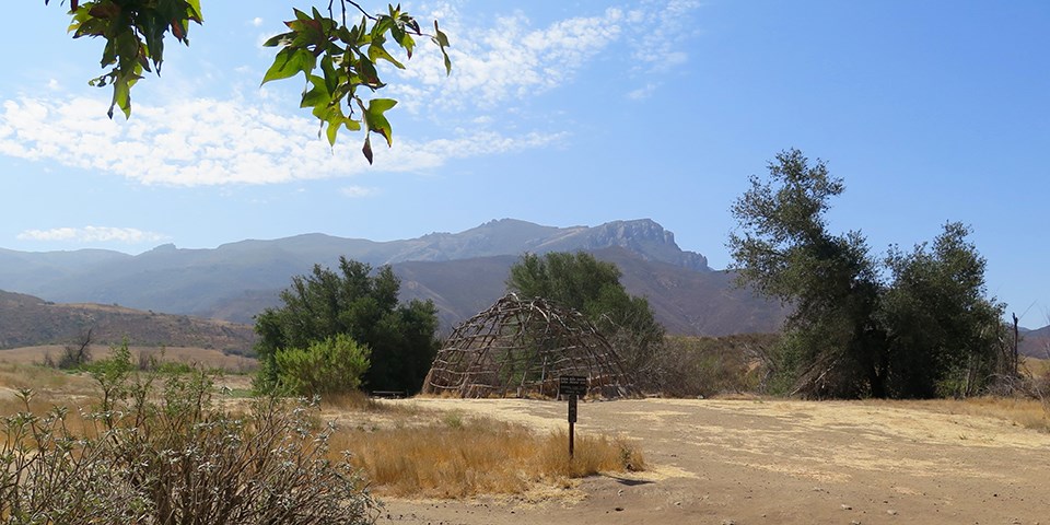 The Satwiwa Native America Indian Culture Center has a replica Chumash home called an 'Ap.