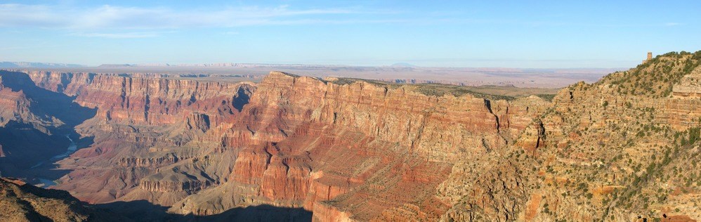 layered rocks in the cliffs of grand canyon