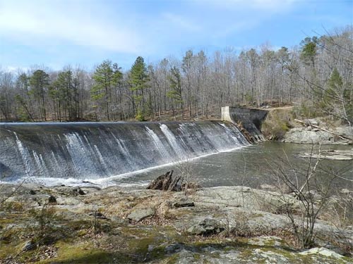Pocahontas State Park Historic District, Chesterfield, Virginia. Ref# 15001054 Waterfall on Swift Creek