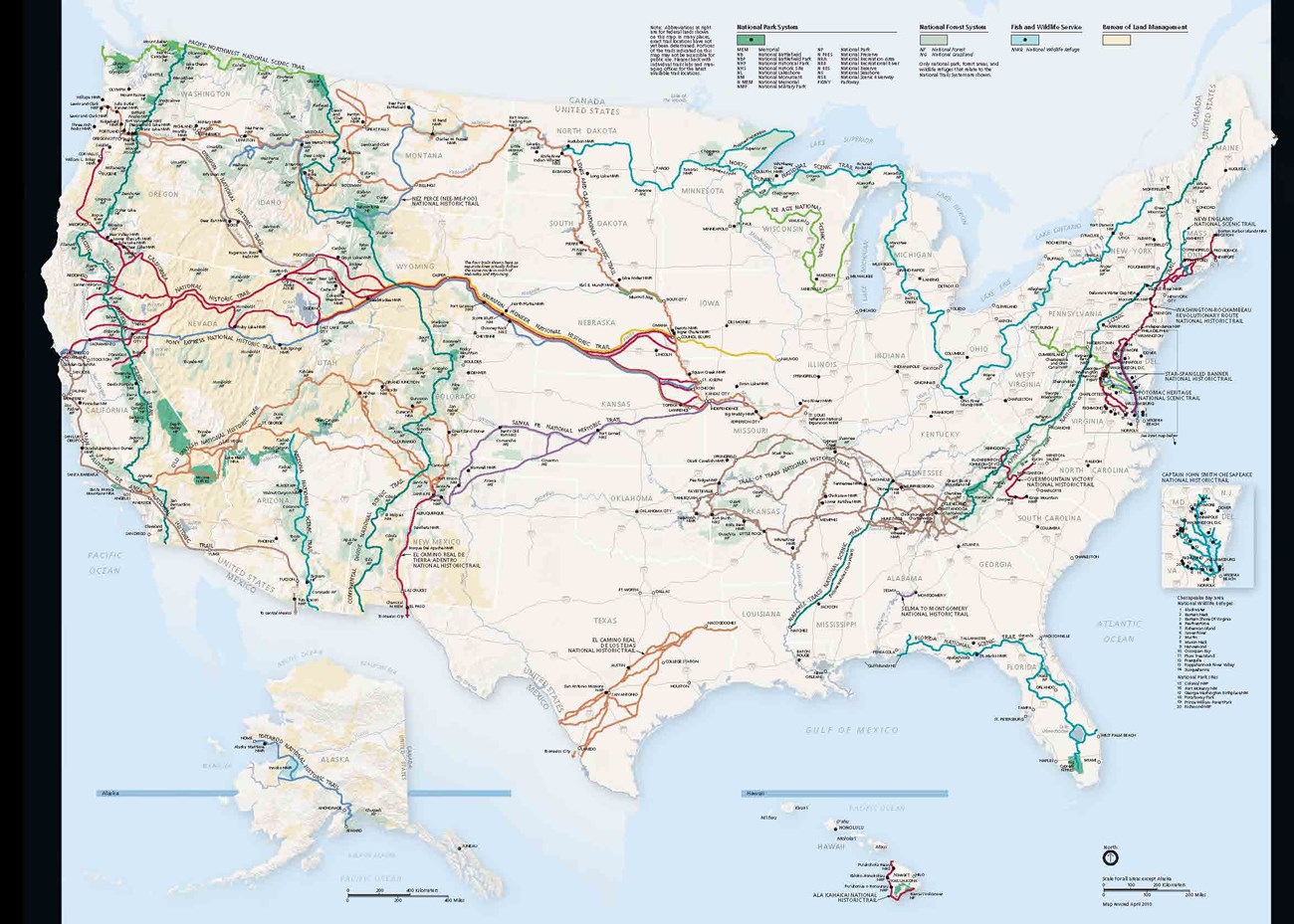 National Trails System Map