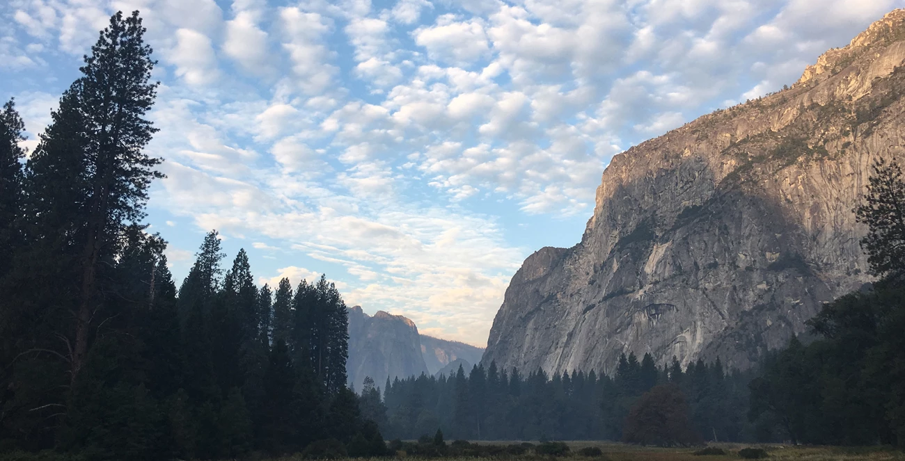 Clouds moving over the peaks in Yosemite National Park Clouds moving over the peaks in Yosemite National Park
