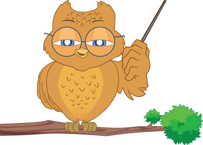 cartoon drawing of an owl