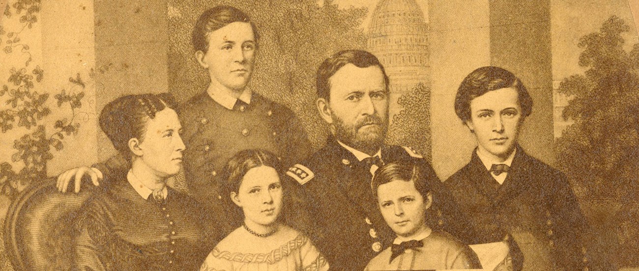 Carte-de-Visite, Grant and Family