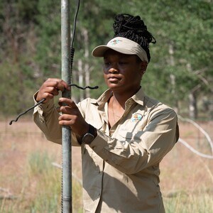 Intern holding pole like instrument