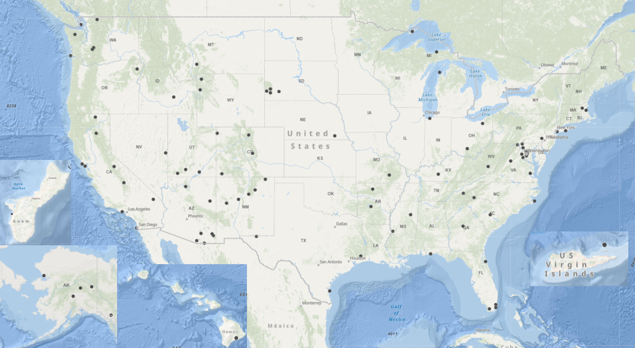 Mosaics Map as of 2021