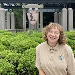 Intern in a garden