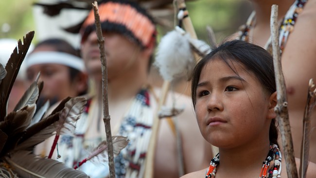 Wintu dancers celebrating their heritage. Wikipedia Photo by Michael Marmarou.