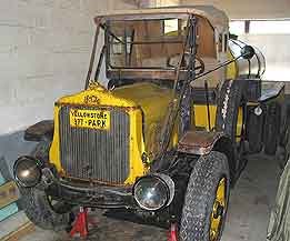 (YELL 106378) 1922 White Motor Company Model 45 5-ton oil truck in the park's museum collection.