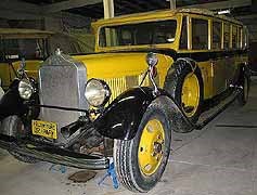 (YELL 90072) 1931 Model 614 fourteen-passenger National Park Bus in the park's museum collection.