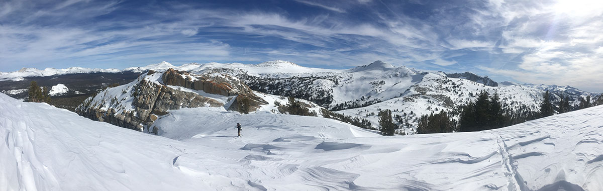 Cirrus clouds over the Sierra Nevada on February 8, 2023.