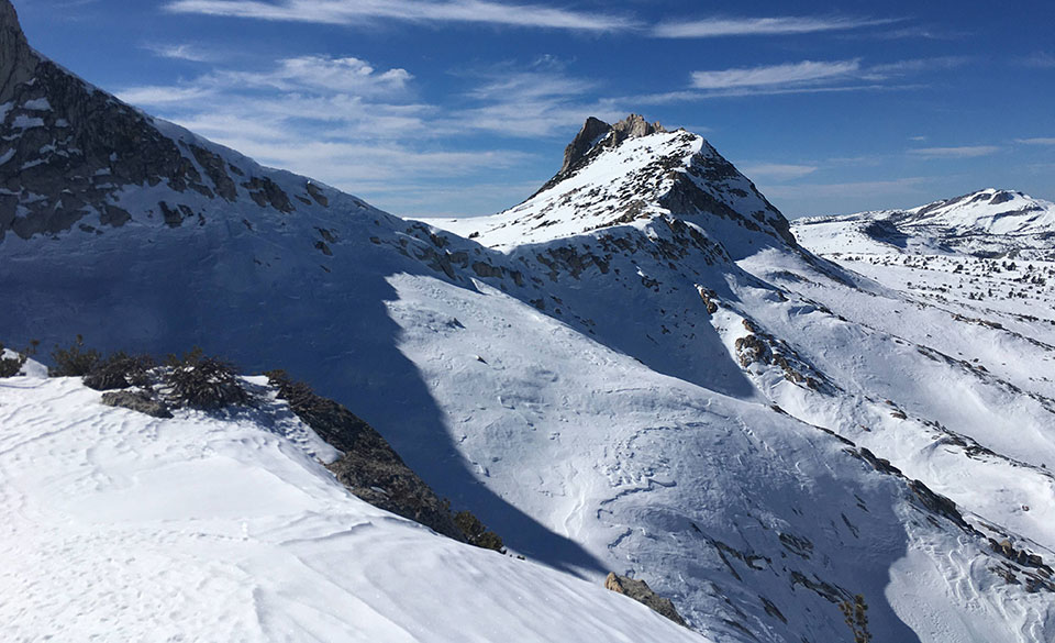 Snowy Echo Peaks on February 12, 2022.