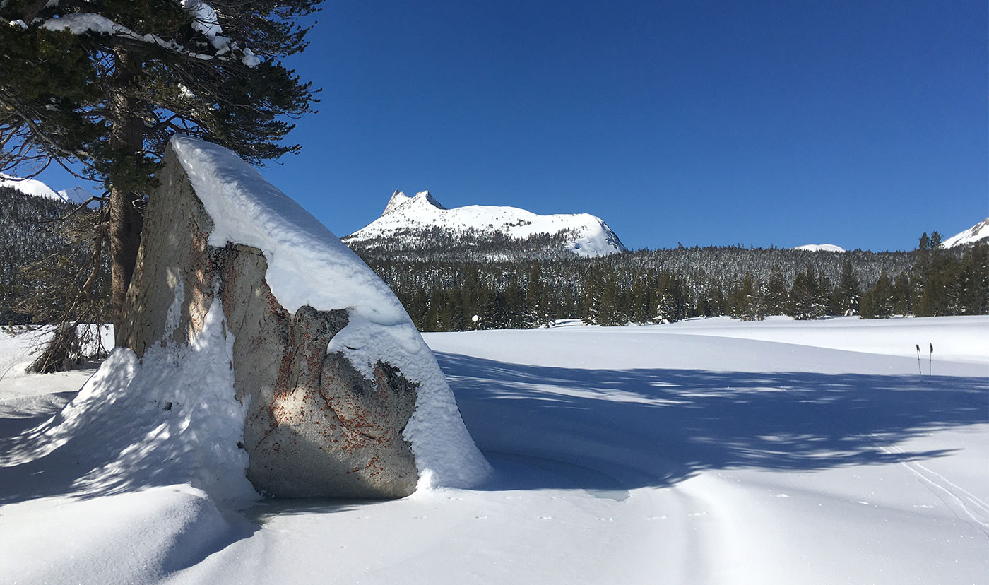 Killions rock, Tuolumne Meadows on March 17, 2023.