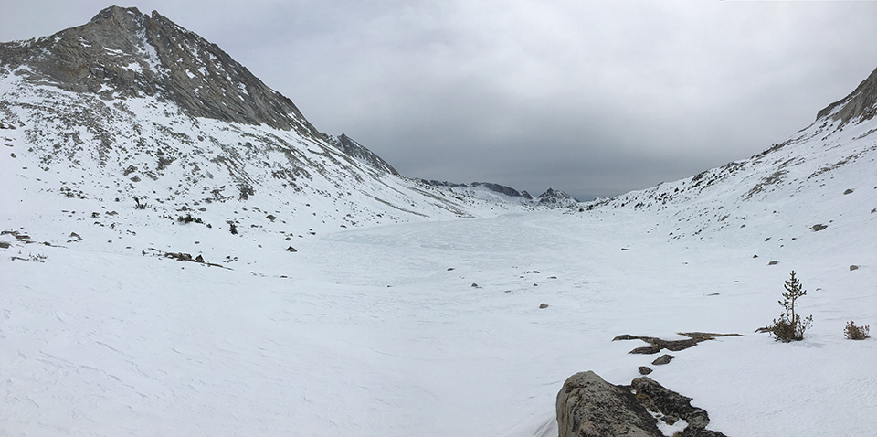 Mt. Conness and Roosevelt Lake on March 3, 2021.