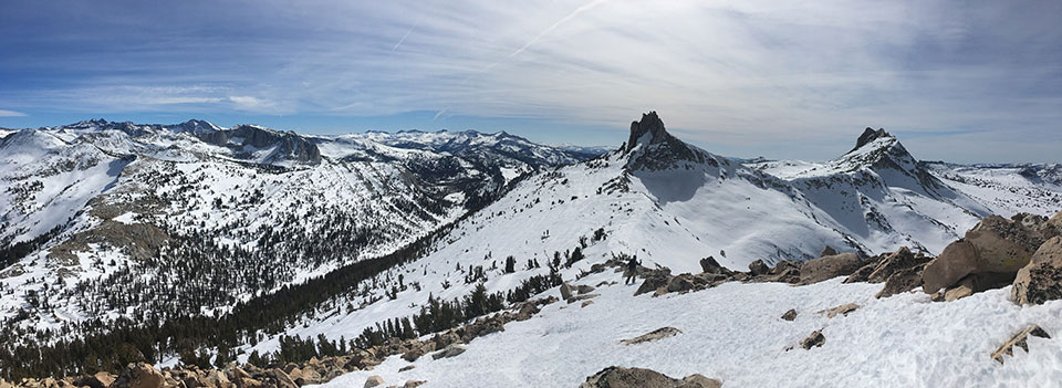 The Cockscomb and Echo Peaks on March 2, 2022