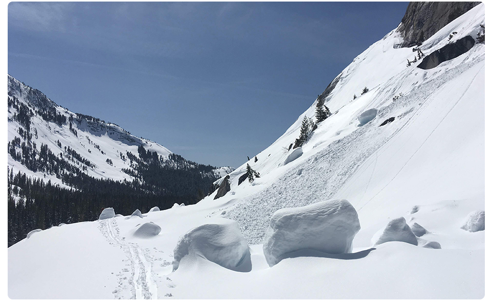 Avalanche activity along Tioga Road east of Tenaya Lake on March 26, 2019.