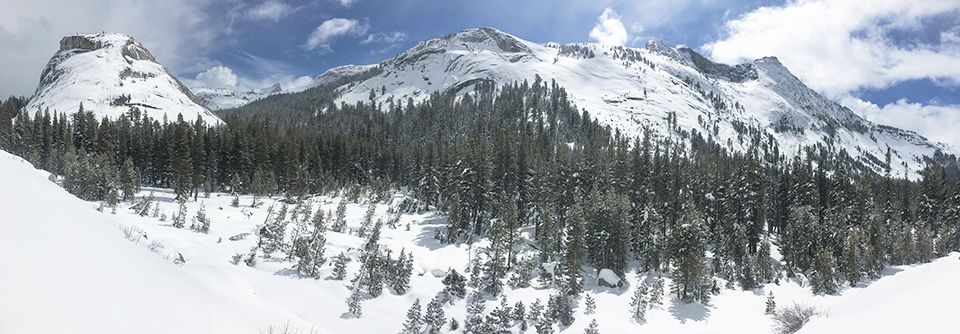 Pywiack Dome with snow on March 29, 2020.