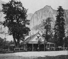 Historic b&w photo of building