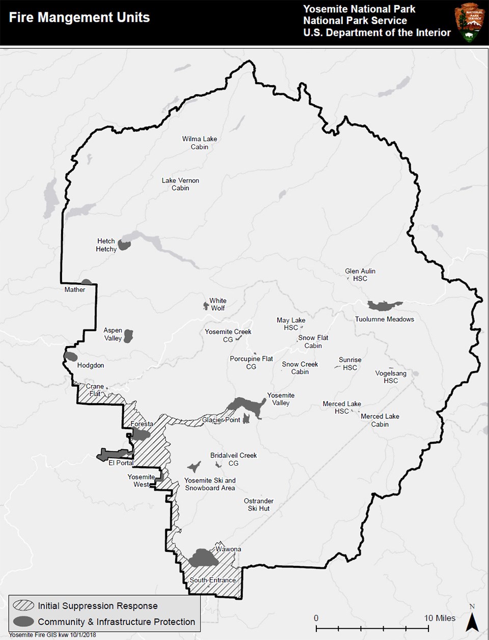 Map showing fire management units